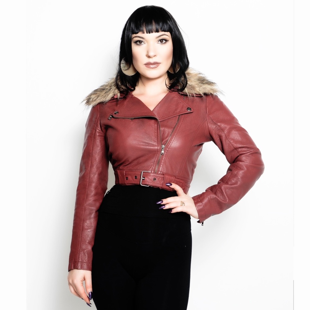 Burgundy Bomber Jacket